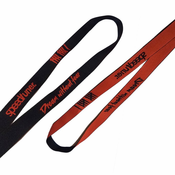 

READY WOOVEN LANYARD BLACK RED // SPEEDTUNER ACCESSORIES TERLARIS