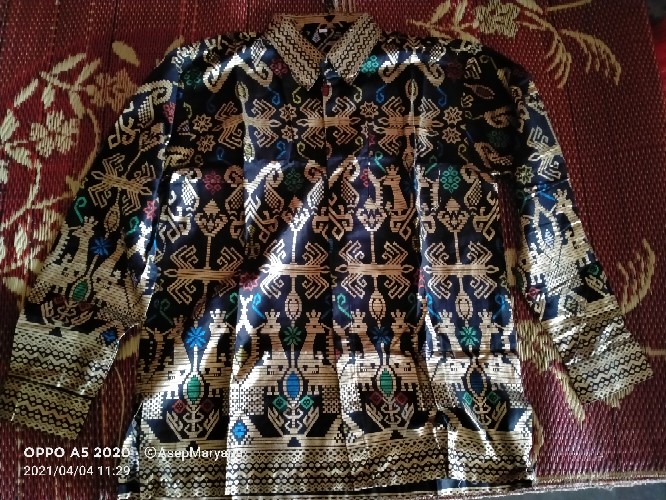 Kemeja Batik Tapis Lampung Prada Songket Kemeja Pria Cowok Fashion Pria Kemeja Tapis