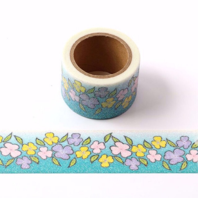 

washi tape glitter tosca flower