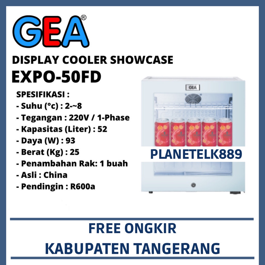 GEA EXPO-50FD MINI SHOWCASE DISPLAY COOLER 52 LITER