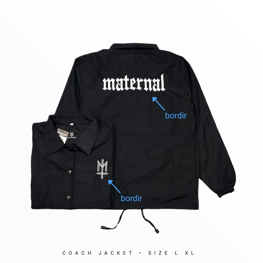 [PRODUK BARU & BERKUALITAS] Jacket Coach MATERNIALDisaster cewek cowok kok Windbreaker cagoule simpl
