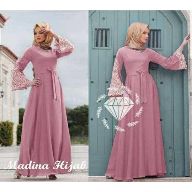 MAXY MADINA, VELVET, GAMIS HIJAB MUSLIM, DRESS