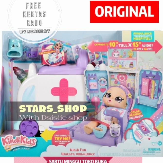 Kindi Kids Kindi Fun Unicorn Ambulance Original / Boneka Anak *****Terbaru******