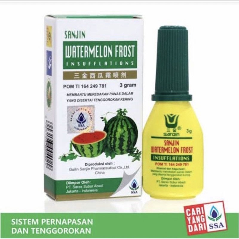 SANJIN XI GUA SHUANG SPRAY SANJIN WATERMELON FROST INSUFFLATIONS UTK SARIAWAN DLL