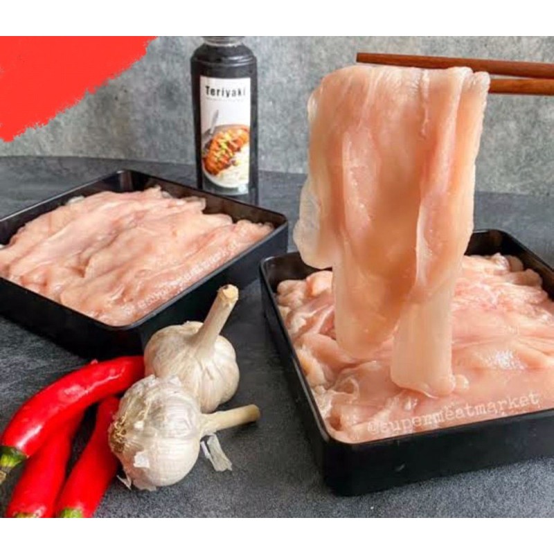 Jual Dada Ayam Slice Halal Fillet Tipis Dan Sangat Juicy Berat Gr Shopee Indonesia