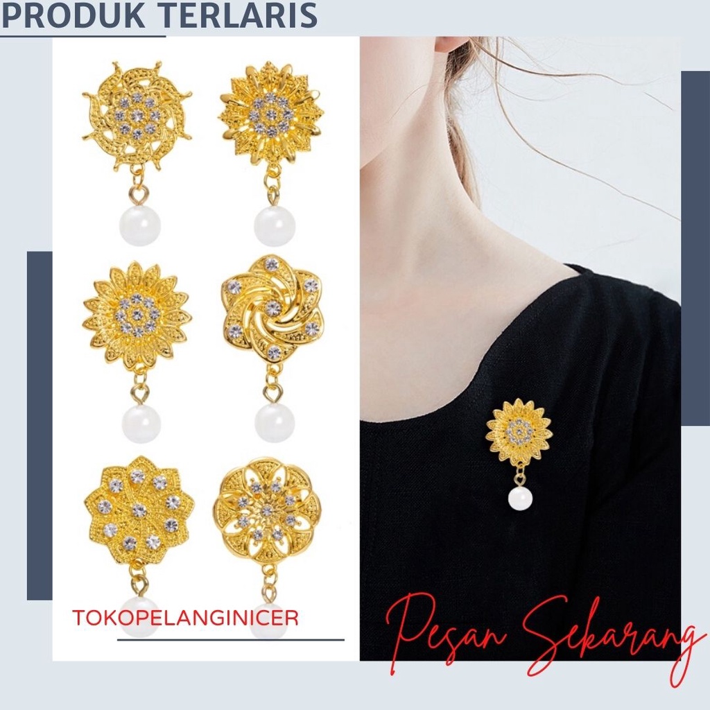 Bros Mini/Bros Simpel mutiara baru/bros bunga/brooch murah/Bros Kecil