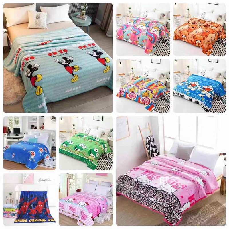 D&amp;Z Selimut Baby Karakter Bulu Soft Panel ukuran 190x140 Termurah Terbaru New Motif