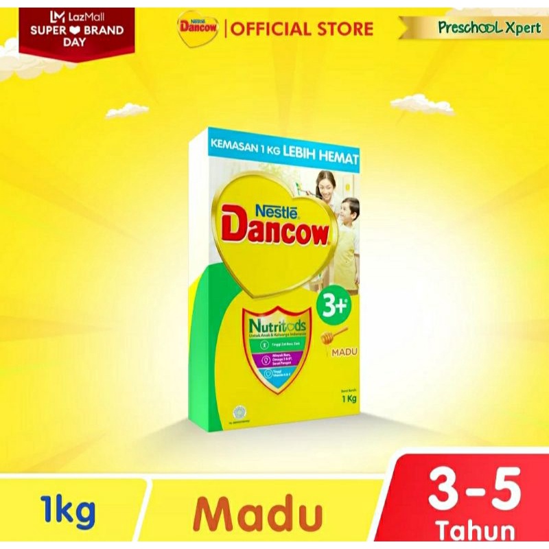 DANCOW 3+ RASA MADU 1 Kg Susu Pertumbuhan Anak Usia 3-5 tahun