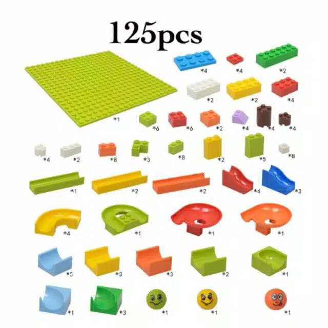 Super Promo Mainan Anak DIY LEGO DUPLO Race Ball Rail Track / Lego Seluncur Anak Murah