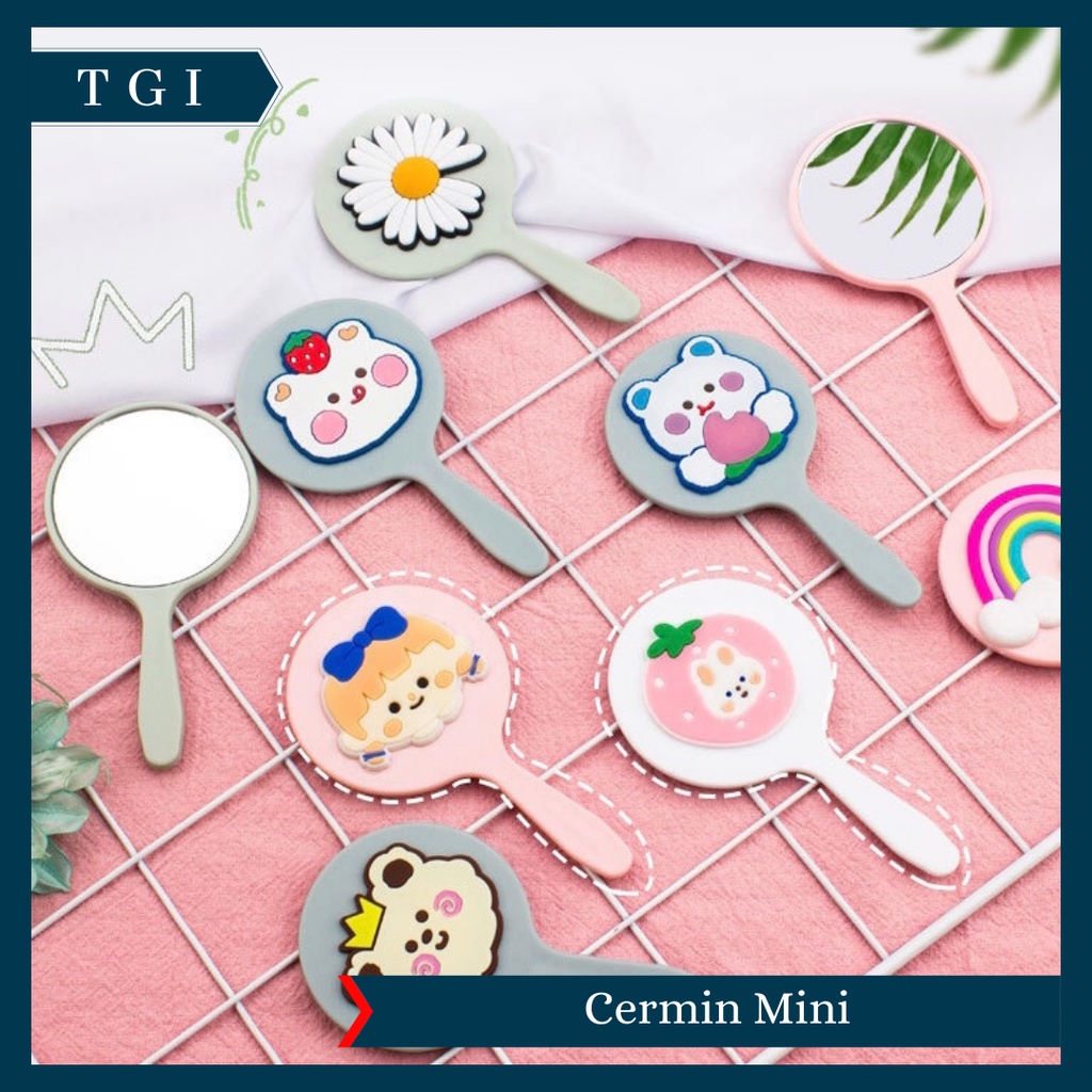 TGI - CERMIN BULAT KARAKTER /KACA CERMIN MAKE UP MINI /TRAVELLING PACK / SOUVENIR / CERMIN BULAT KARAKTER KACA CERMIN MAKE UP MINI |  KACA TRAVELLING MOTIF LUCU KACA MINI TRAVEL SIZE