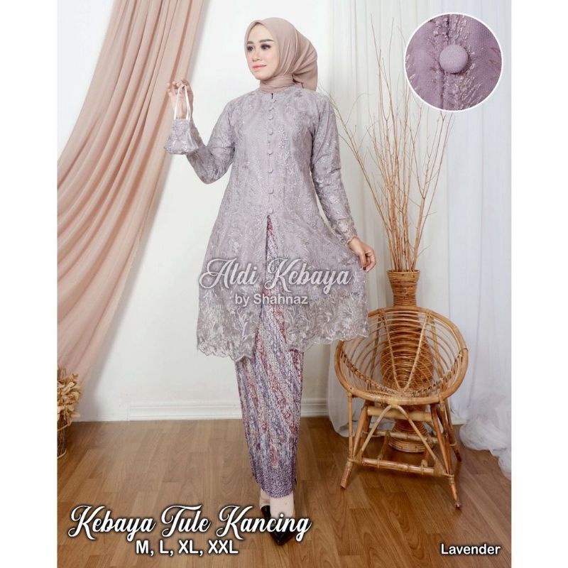 Set Kebaya Tunik  Kancing depan/ Tunik Brokat / Kebaya Modern / Kebaya tile / Kebaya Favorite / Tuni