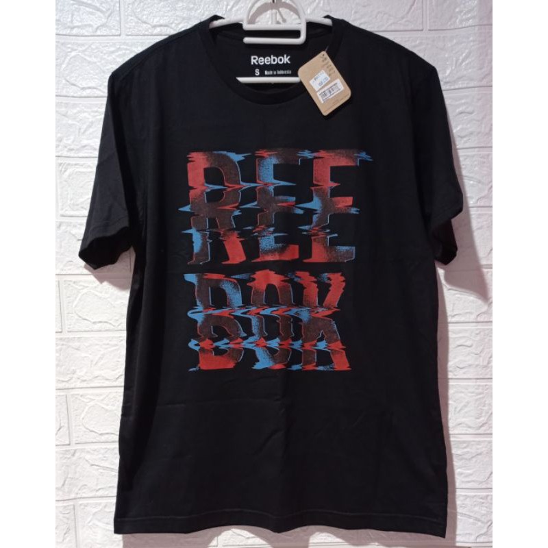 SALE KAOS PRIA REEBOK HITAM ORIGINAL