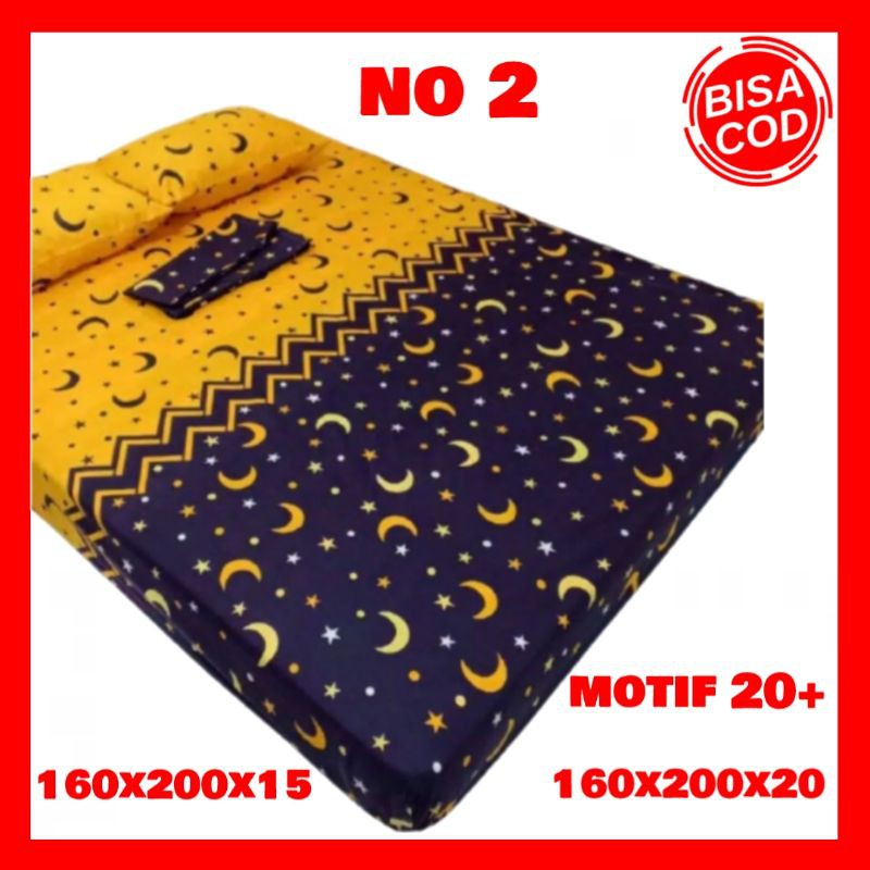Sarung kasur busa resleting karakter murah ukuran no 2 160x200x15 dan 160x200x20 bahan microtex