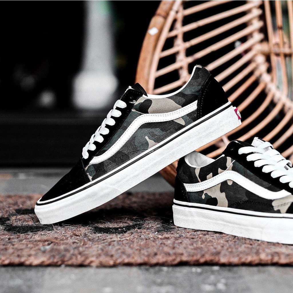 Sepatu Sneakers /  Vans Old Skool Woodland Camo / Original 100%