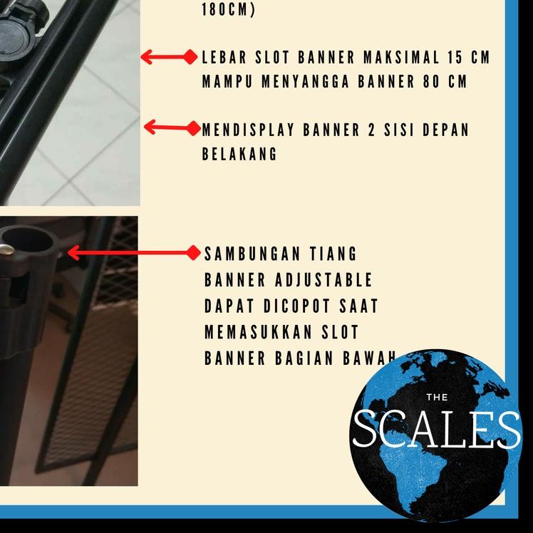 ♠ Tripod Stand Banner 2 Sisi / Tripod Stand Frame / Tripod Standing Banner / Tripod Stand banner ☜