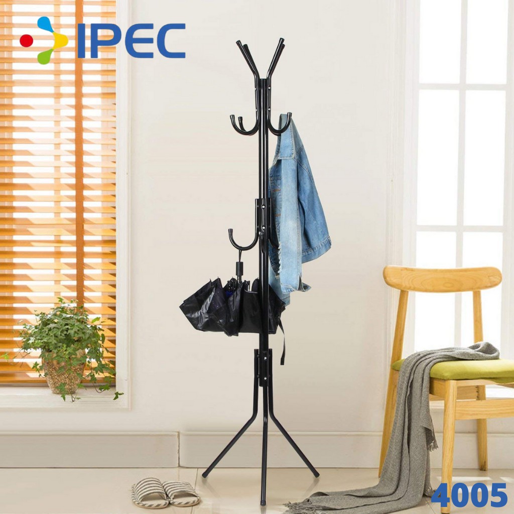 Stand Hanger Coat Rack / Gantungan Baju Jaket Topi 9 Kait / Standing Hanger Gantungan Berdiri Untuk Tas Dasi Payung Mantel Minimalis Aesthetic Serbaguna Stainless Steel Anti Karat Kokoh