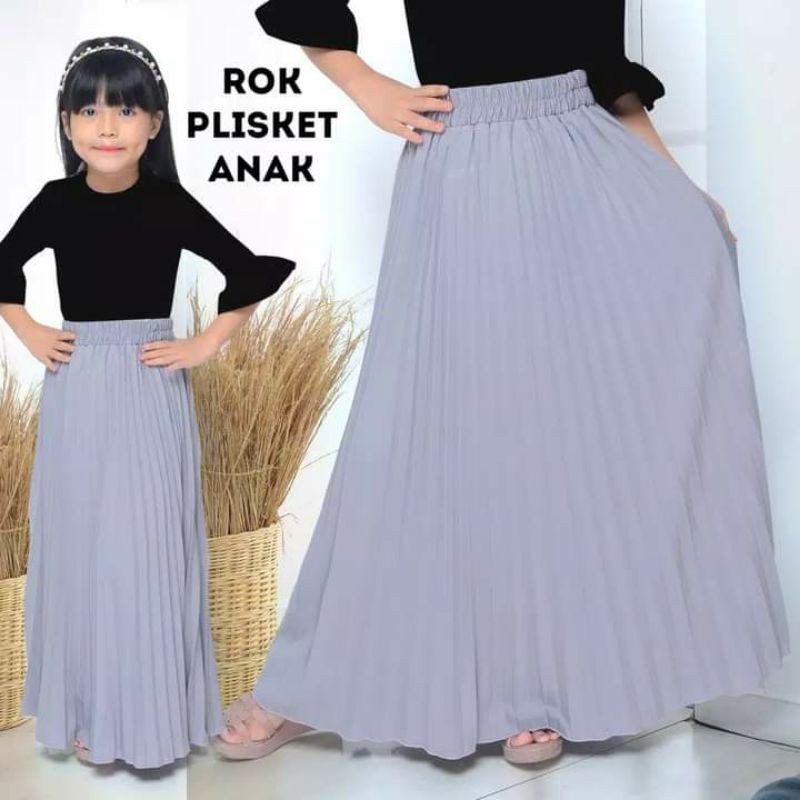 Rok Plisket Anak Premium Import Prada