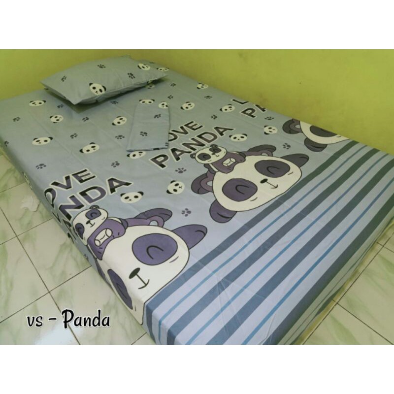 Seprei homemade motif panda ujuran 120x200,160,180,200/ no.3,no.2,no.1,size king.