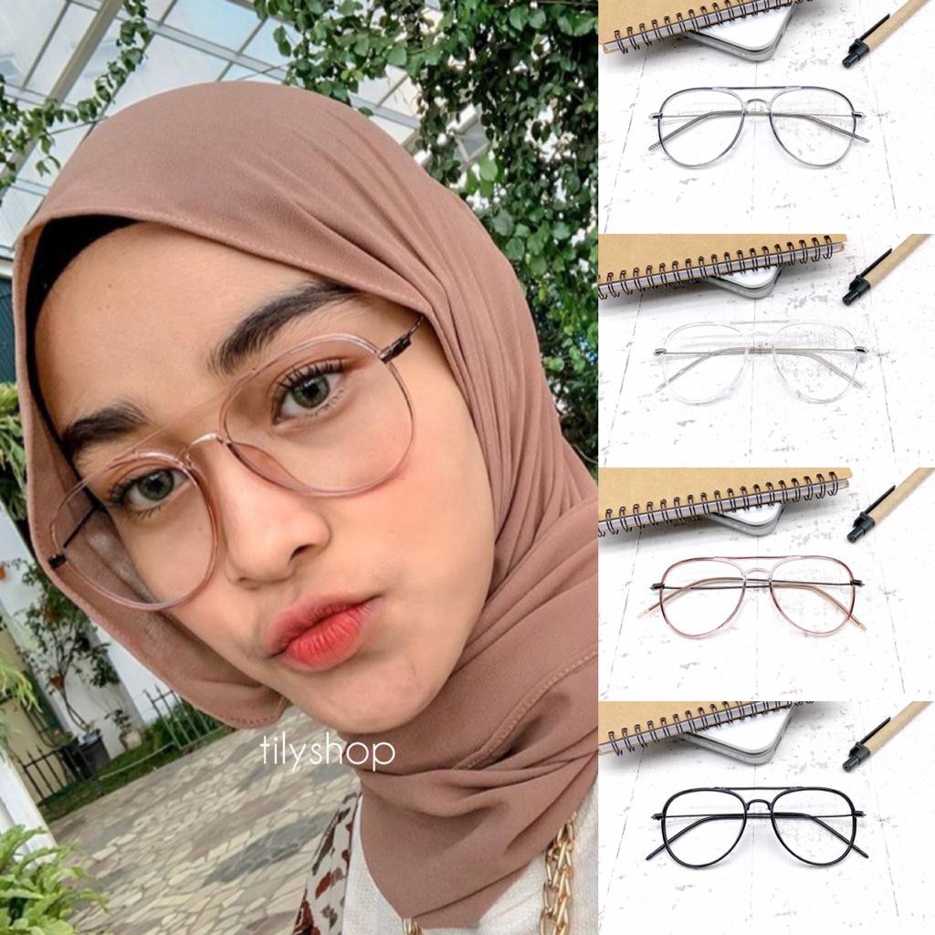 Frame Kacamata Minus Anti Radiasi Aviator 2192 Korea Pria Wanita TERMURAH