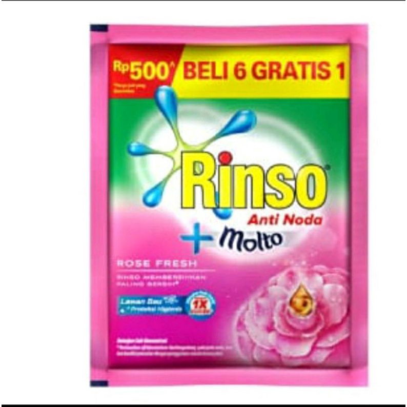 Rinso+Molto Detergen Cair Renteng 14 Sachet 20ml
