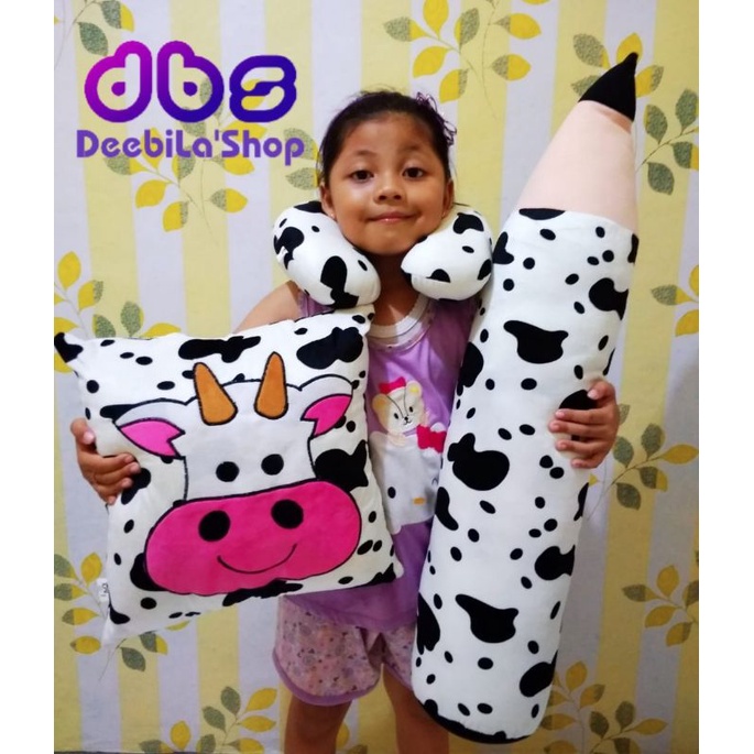 BANTAL GULING SET MOTIF SAPI JERAPAH MACAN  / BANTAL SOFA MURAH / BANTAL KARAKTER LUCU