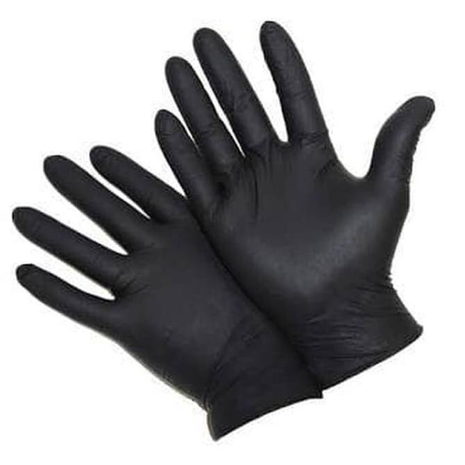 Sarung tangan sulam nitril hitam 1 pasang size S L gloves nitrile Produk Good Quality