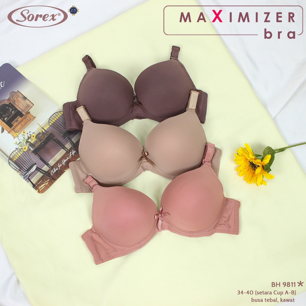 Bh Bra BUSA TEBAL Sorex 9811 / 99113 (Cup Sedang) | Push Up Bra Pakai Kawat |kyx