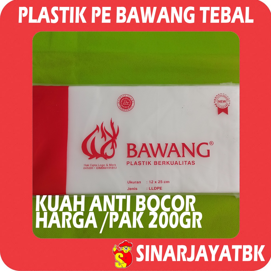 Plastik PE 12x25 Bawang Tebal