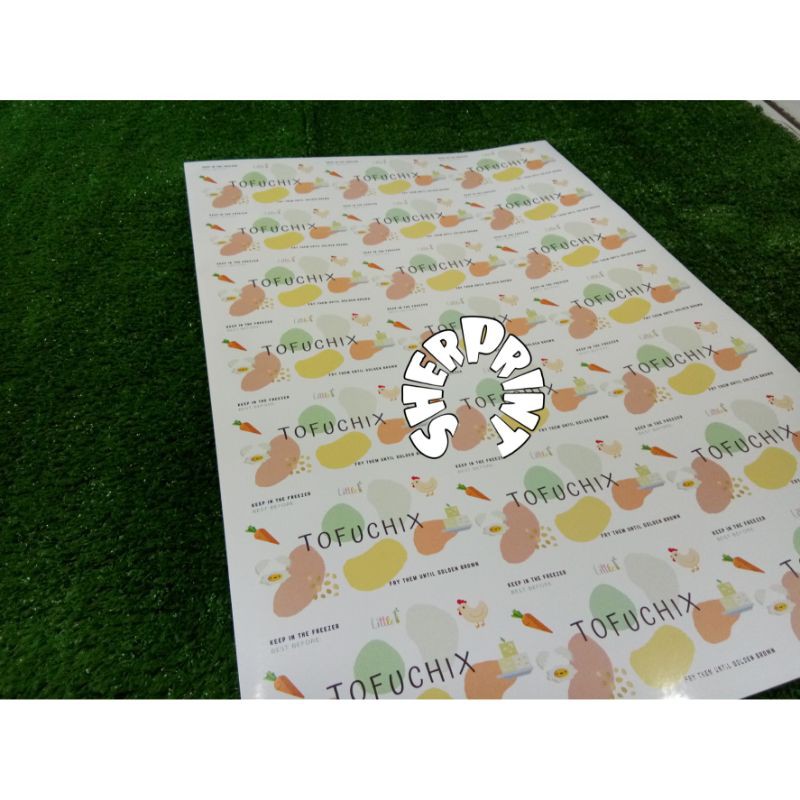 

STICKER CROMO / STICKER VINYL WATERPROOF UK.A3+ kiss cutt / tidak