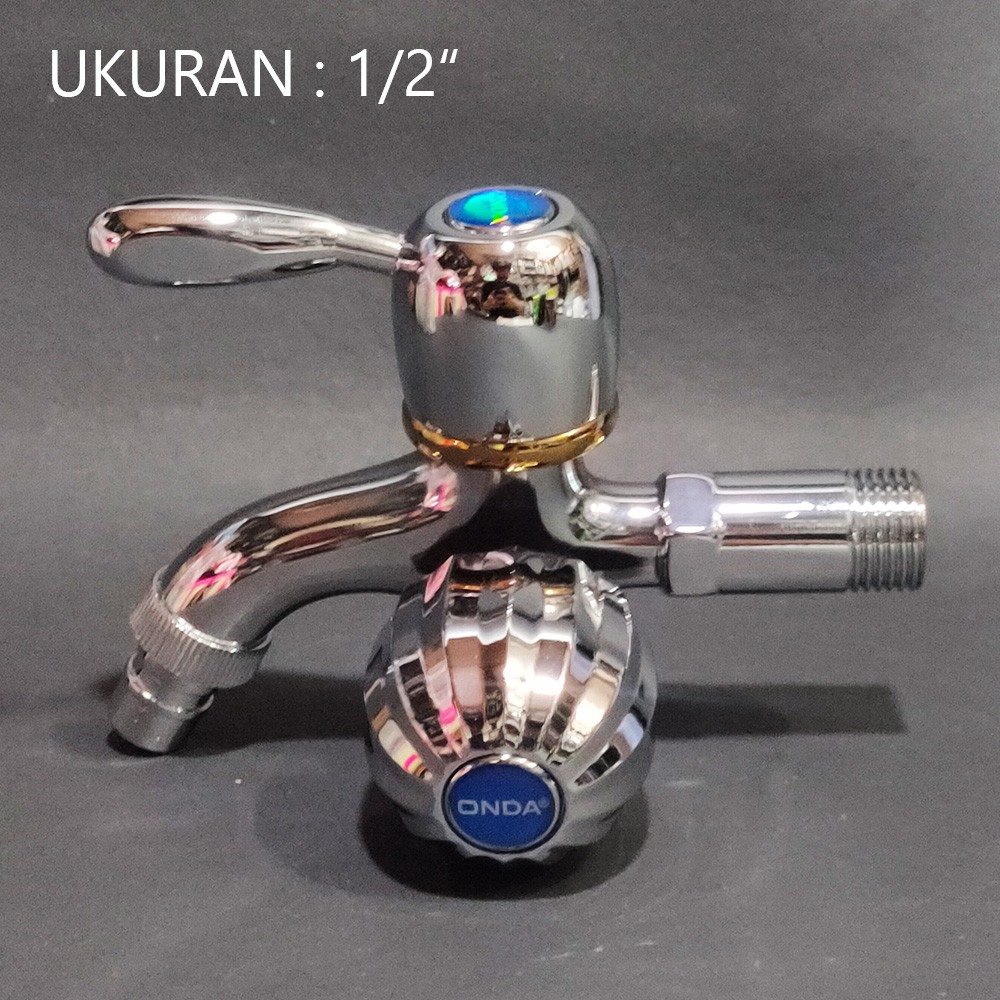 KERAN CABANG 2 STAINLESS ONDA 1/2 INCH