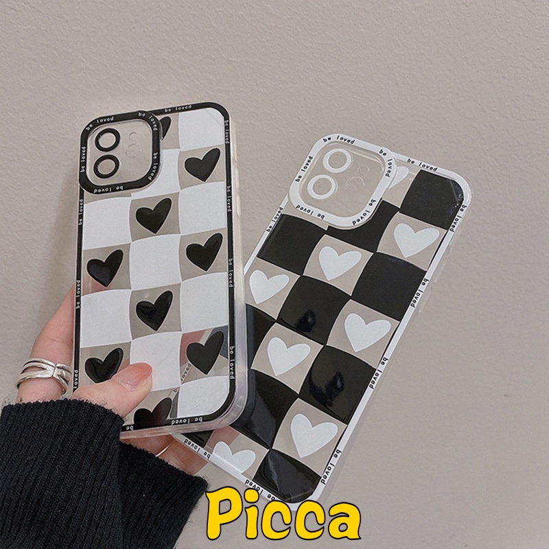 Soft Case Tpu Motif Papan Catur Hati Untuk Realme C25 C25S C31 8 9 PRO 9I C35 C11 2021 C25Y C20 C12 C21 5 5I 6I 8I C20A