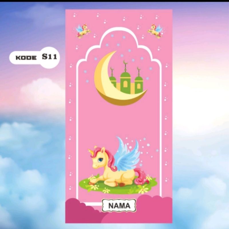 SAJADAH ANAK CUSTOM NAMA TANPA BUSA-3