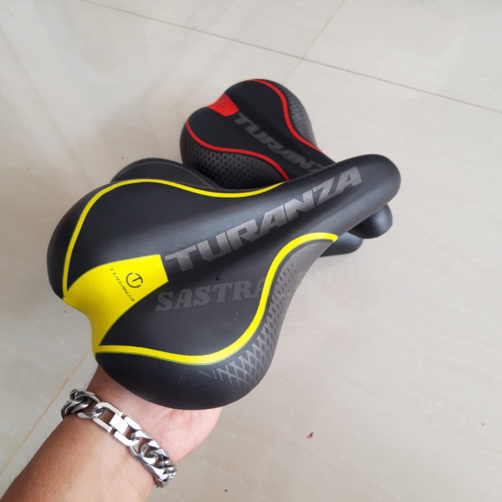 SADDLE TURANZA Sadel Sedel Jok Sepeda Sepedah MTB GUNUNG Dewasa Murah Empuk