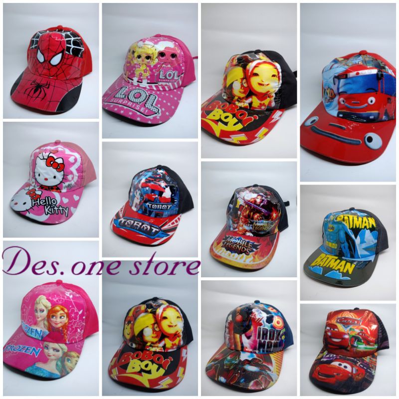 Topi Anak  Topi Anak Mika  topi baseball topi baseball anak topi kartun animasi