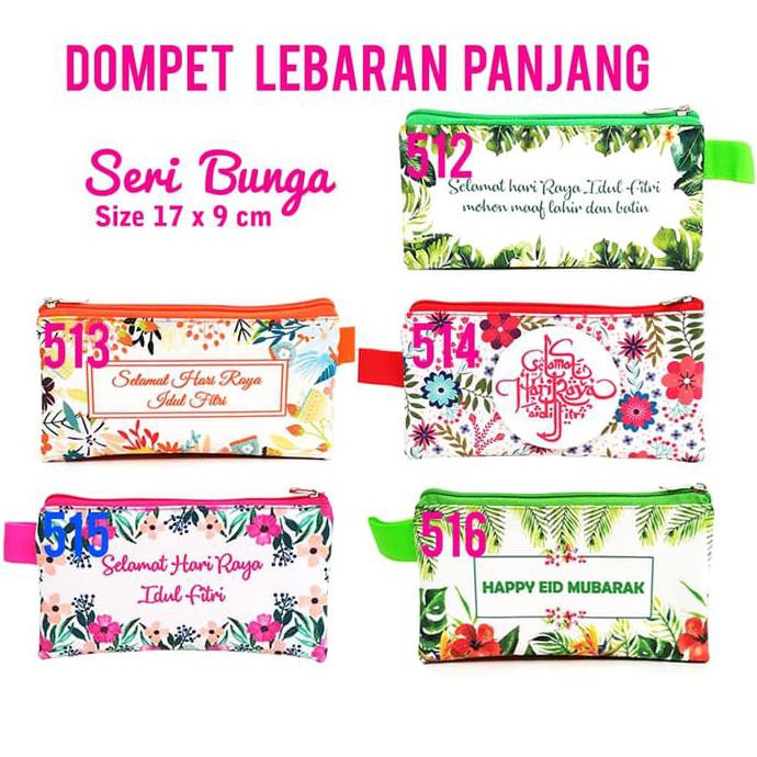 

promo Dompet Lebaran Panjang Seri BUNGA Amplop Angpao Fitrah THR Idul Fitri