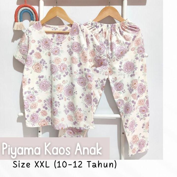Piyama anak kaos size XXL / Baju tidur anak kaos/ Setelan anak bahan kaos /piyama anak Tanggung / On