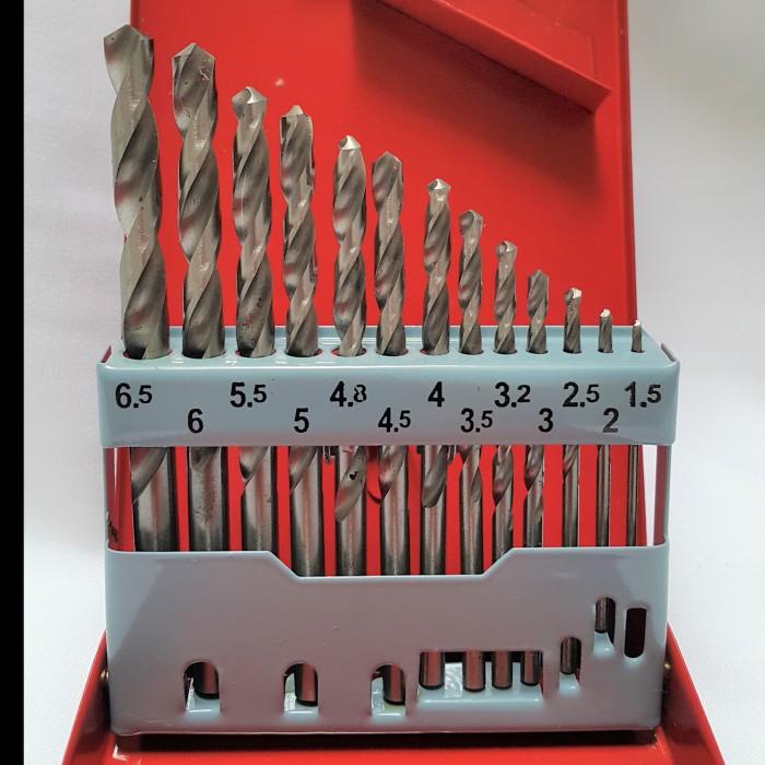 Mata Kugel Drill Bit Hss 13 Pcs/Set - Kugel Mata Bor Besi Hss 13 Pcs/Set