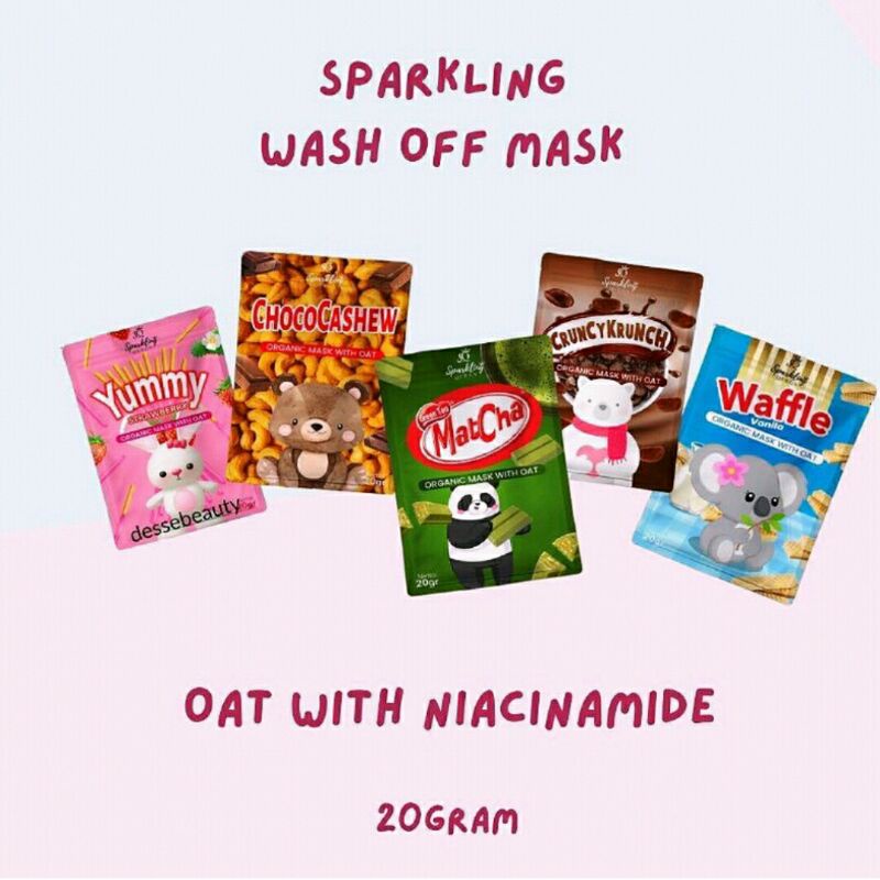 MASKER SPARKLING QUEEN / MASKER ORGANIK OAT / SPARKLING MASK