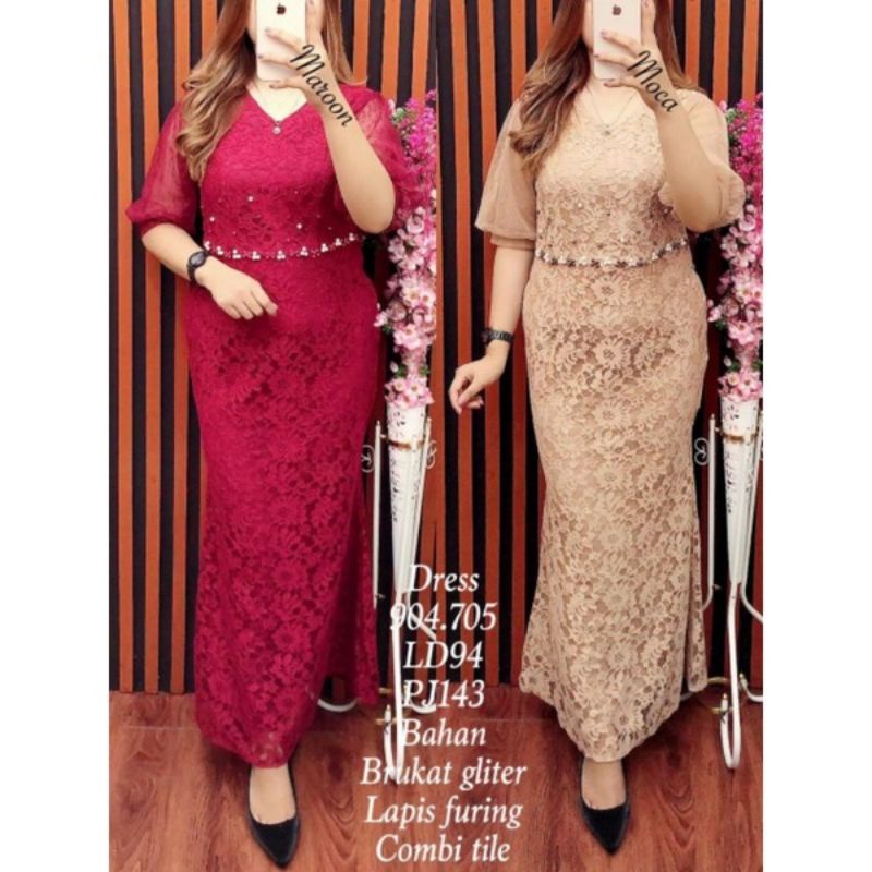 LONG DRESS COMBI TILE