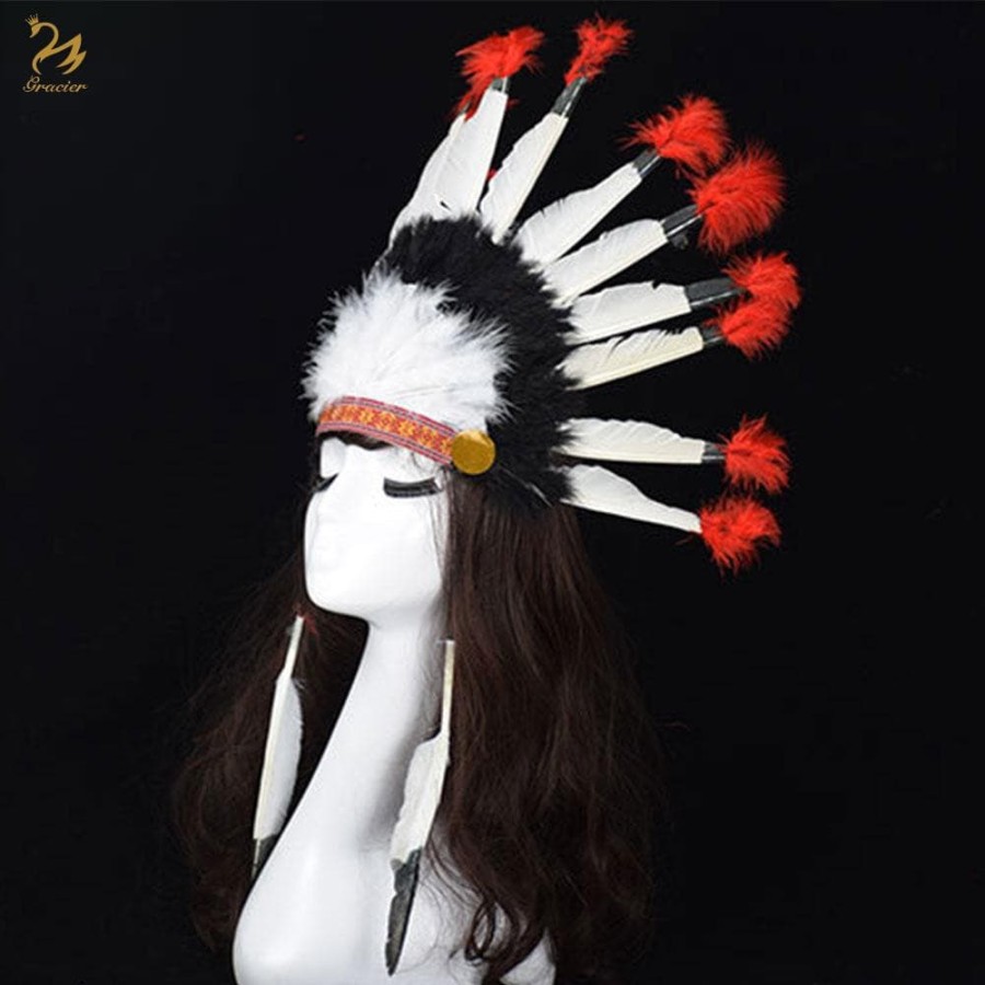 Topi kepala suku indian cherokee chief hat halloween