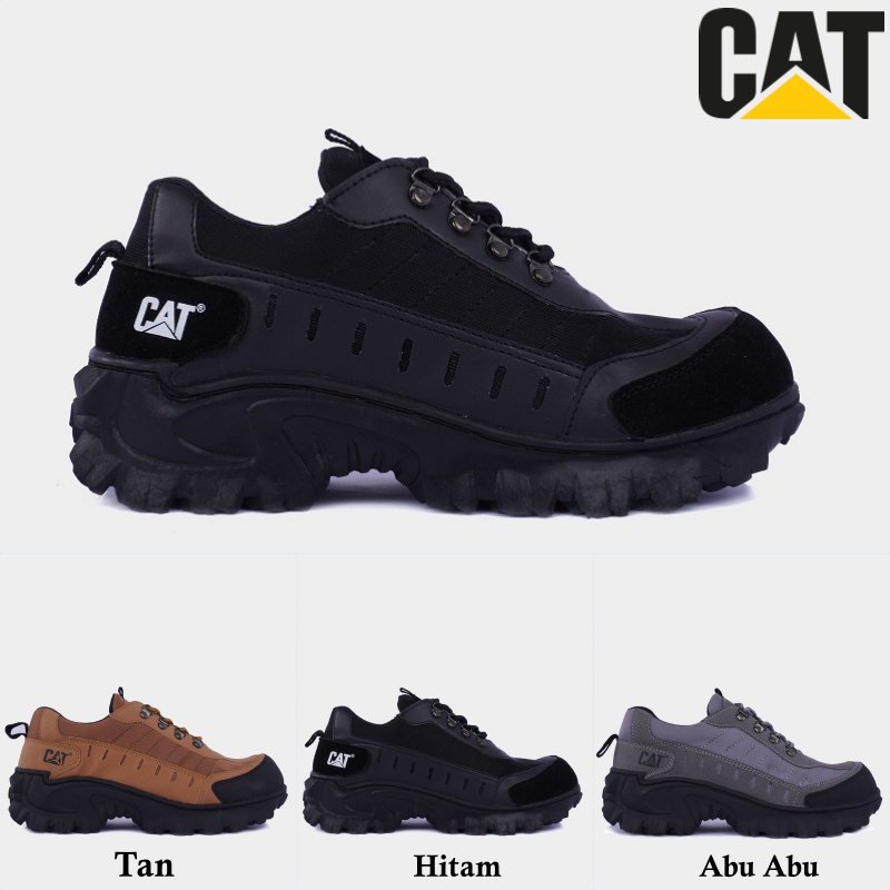 SEPATU PRIA BOOTS SAFETY LOW PENDEK KERJA PROYEK GUNUNG HIKING CATERPILLAR ORIGINAL KUALITAS