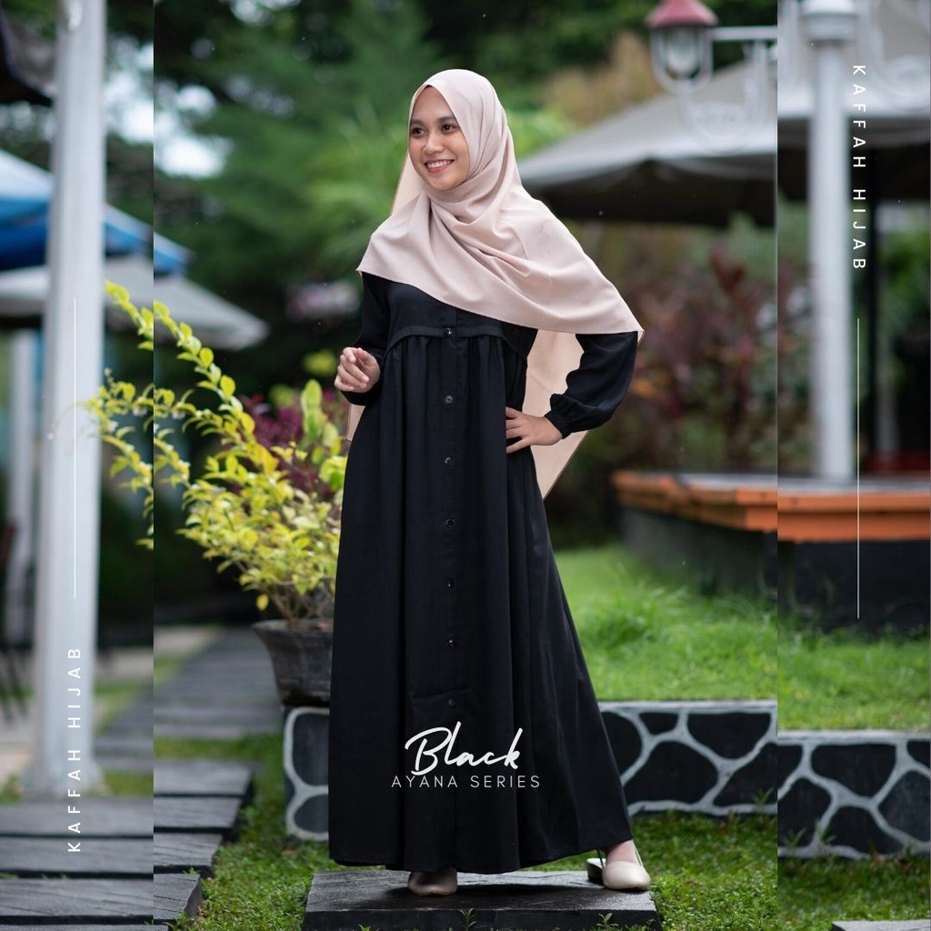 Kaffah Hijab | Gamis Syari | Ayana Black