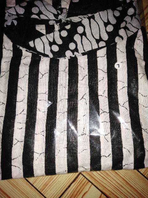 Batik Tunik Santika Monochrome Kombi Abu / Tunic Santika Mono Combi Abu Seragam Dress