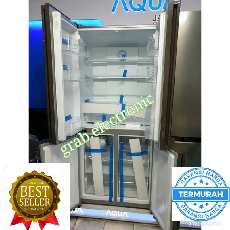 Promo Aqua Aqr Ig525am Gb Kulkas 4 Pintu Inverter Garansi Resmi Shopee Indonesia
