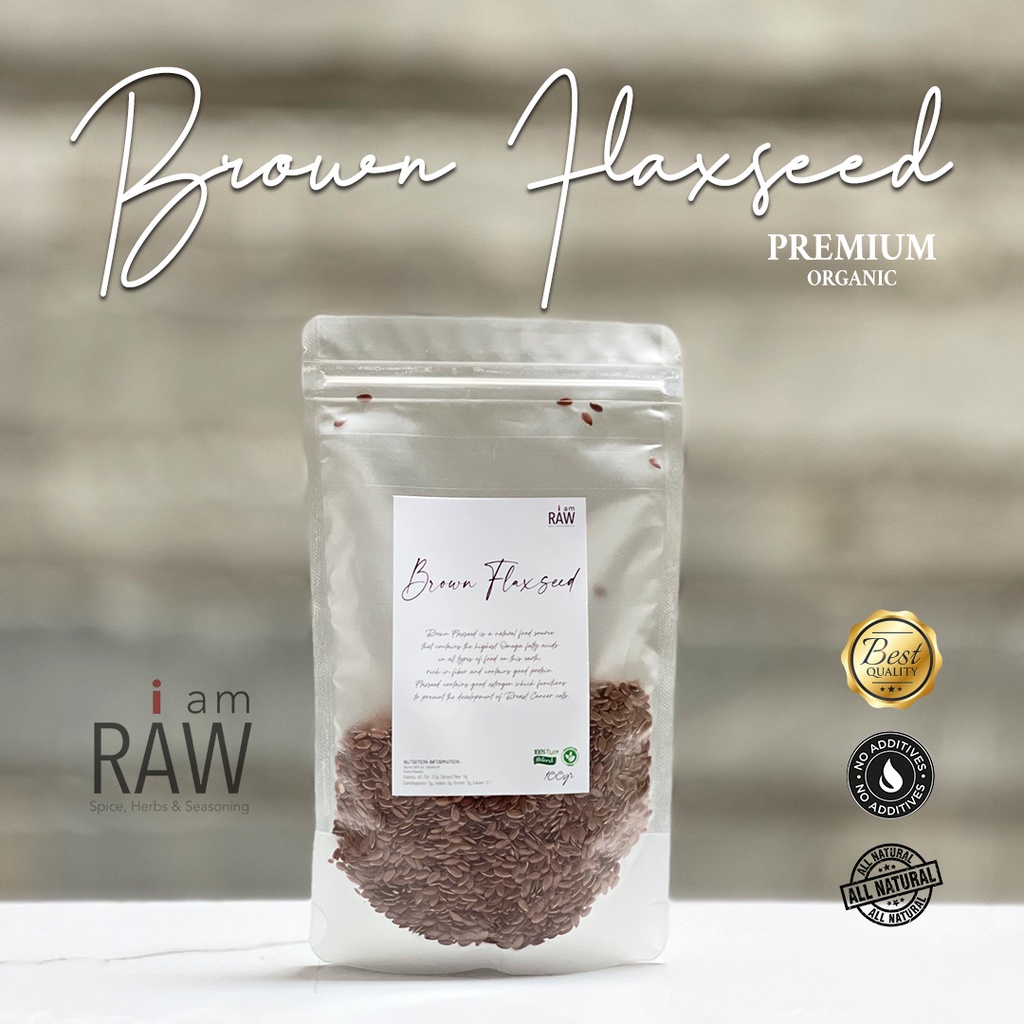 

IAM RAW BROWN FLAXSEED PREMIUM 100gr | NATURAL BROWN FLAXSEED 100gr