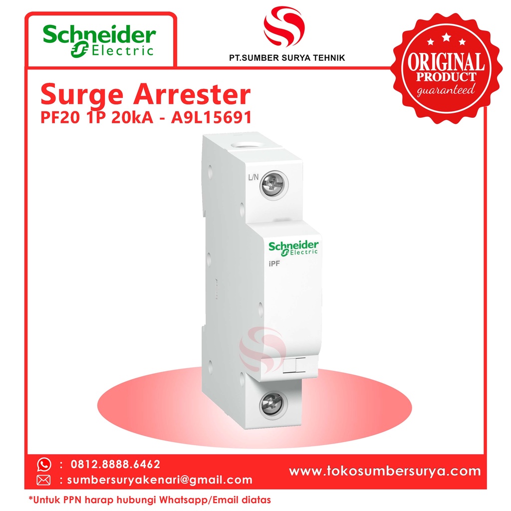 Surge Arrester PF20 1P 20kA A9L15691 Schneider