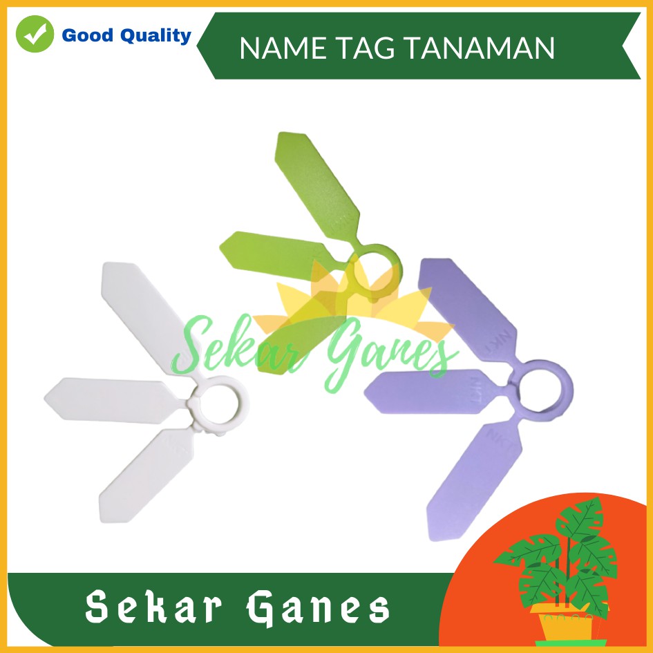 Sekarganes Name Tag Tanaman Nkt Warna Warni Name Tag Bahan Tebal Penanda Label Name Tag Tanaman Anti Air Hias Plant Label Marker Semai Benih Bibit Label - Isi 20pcs