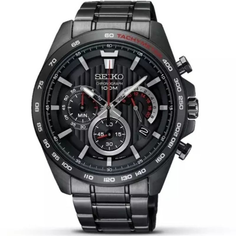 SEIKO ORIGINAL Chronograph 100 Meter Black SSB311P1/SSB311