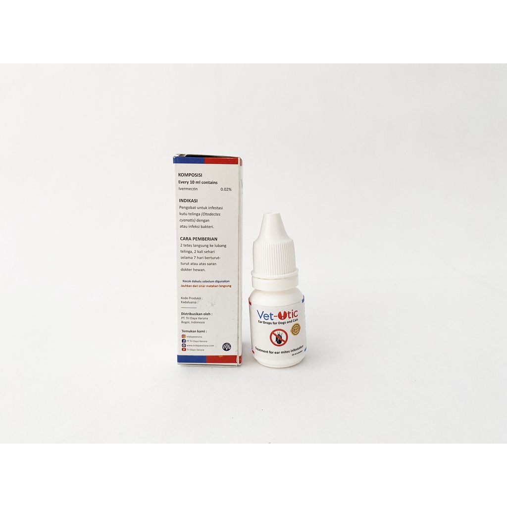 Vet Otic 10 ml - Obat Veo-tic/Vet-Otic Tetes Kutu Tungau Radang Telinga Kucing Anjing 10 ml - Ear Flea for Cat Dog