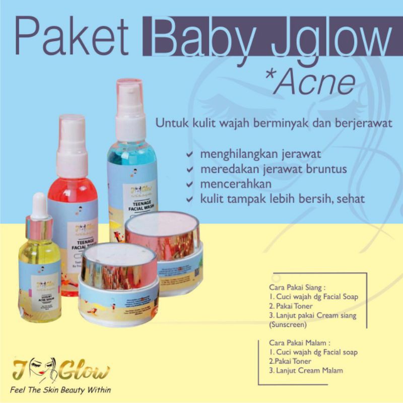 PAKET BABY JGLOW ACNE (SERUM DIJUAL TERPISAH)
